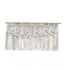 Curtain for Windows 100*55cm Farmhouse Boho Curtains for Bedroom Window Valance with Tassels Leaf Valance Treatments for Bedroom Livingroom Kitchen Bathroom Wall Decor（rodless）