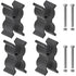4 pack 7/8 Inch to 1 Inch OD Tube Clips, Anti Rattle Boat Canopy Support Pole, Top Parts(4 PCS with Screws)