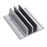 New Vertical aluminum alloy Laptop Stand, Adjustable 2 Slot Aluminum Desktop Holde, Fits Gaming Laptops (Silver)