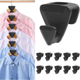 18 Pack, Ultra- Premium Hanger Hooks Closet Space Value Pack,Hook Connection Hook Space Saving Connectors Black