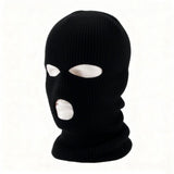 2pcs 3 Hole Winter Knitted Mask, Full Face Cover Ski Scarf Mask Warm for Adult Skiing, Motorcycle,Wind Protection