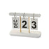 Perpetual Daily Flip Calendar for Desk Reusable Office Desktop Decor Home Accessories Photography Props (White)