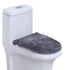 Toilet Lid Cover – velvet, dark gray, Soft & Absorbent, Non-Slip, Machine Washable Bathroom Lid Cover Mat