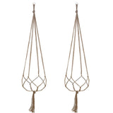 4 pack Hemp Rope Plant Hanger Hanging Planter 47.2 Inch for Plant Pot, Without Pot and Plant (Light Brown-Hemp)
