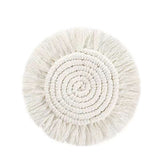 4 pack Coasters Woven Boho Handmade Placemats, for Desk Table Kitchen Dining Room Drink Picnic Housewarming Home Decor Rattan