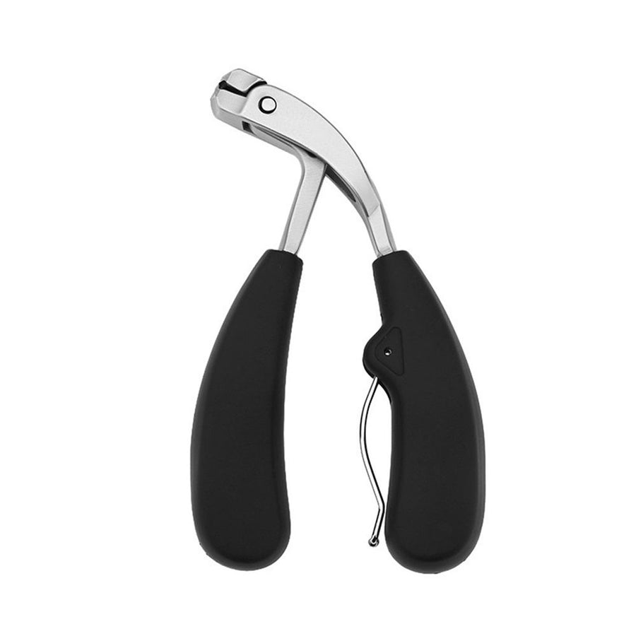 1Pcs Stainless Steel Toenail Clippers Safe Slanted Nail Clippers Cutters Scissors with Handle Professional Curved Blade Grooming Tool for Seniors