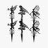 6 pack Decorative Garden Stakes, Fairy Garden Statues for Home and Garden, Flower Pot, Lawn, Flower Bed Decoration Gifts