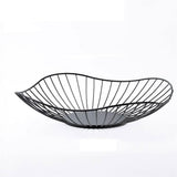 Iron Fruit Basket - Black Fruit Bowl for Kitchen Counter - Wire Storage Basket for Vegetable Snack Candy - Square Fruit Holder for Countertop - 10.7 Inches (Square)