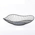 Iron Fruit Basket - Black Fruit Bowl for Kitchen Counter - Wire Storage Basket for Vegetable Snack Candy - Square Fruit Holder for Countertop - 10.7 Inches (Square)