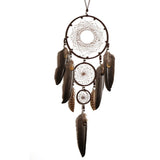 Brown  Large  Wall Decor Handmade Feather  Wall Hanging Ornament for Bedroom Living Room Home Decor