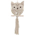 Owl Wall Hanging Tapestry - Hand Woven Boho Wall Art for Living Room, Bedroom, Home Decor (White Owl)