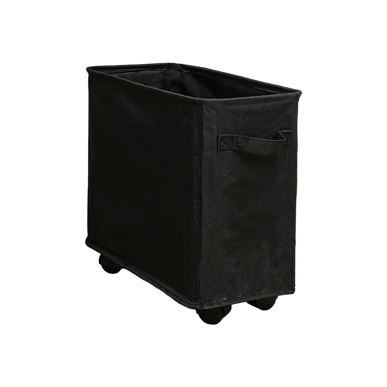 13.77 Inches Slim Laundry Basket on Wheels, Collapsible Rolling Laundry Hamper, Foldable Narrow Corner Clothes Storage Bins