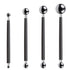 2 set DIY Cake tools, 4Pcs Ball Baking Fondant Cake Tools Stainless Steel Head Pen for Sugar Flower（black）