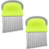 2 pack Crinkle Cutter for Veggies Potato Cutter for Fries, Stainless Steel Blade, Potato Slicer French Fry Crinkle Cutter, Crinkle Chopper Wavy Cutting Tool for Potatoes Carrots Cucumbers