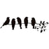 2 pack ferraycle iron Bird Wall Art - Birds on Branch with Leaves - iron Sculpture Wall Hanging Sign for Balcony, Garden, Home Decor(Black)