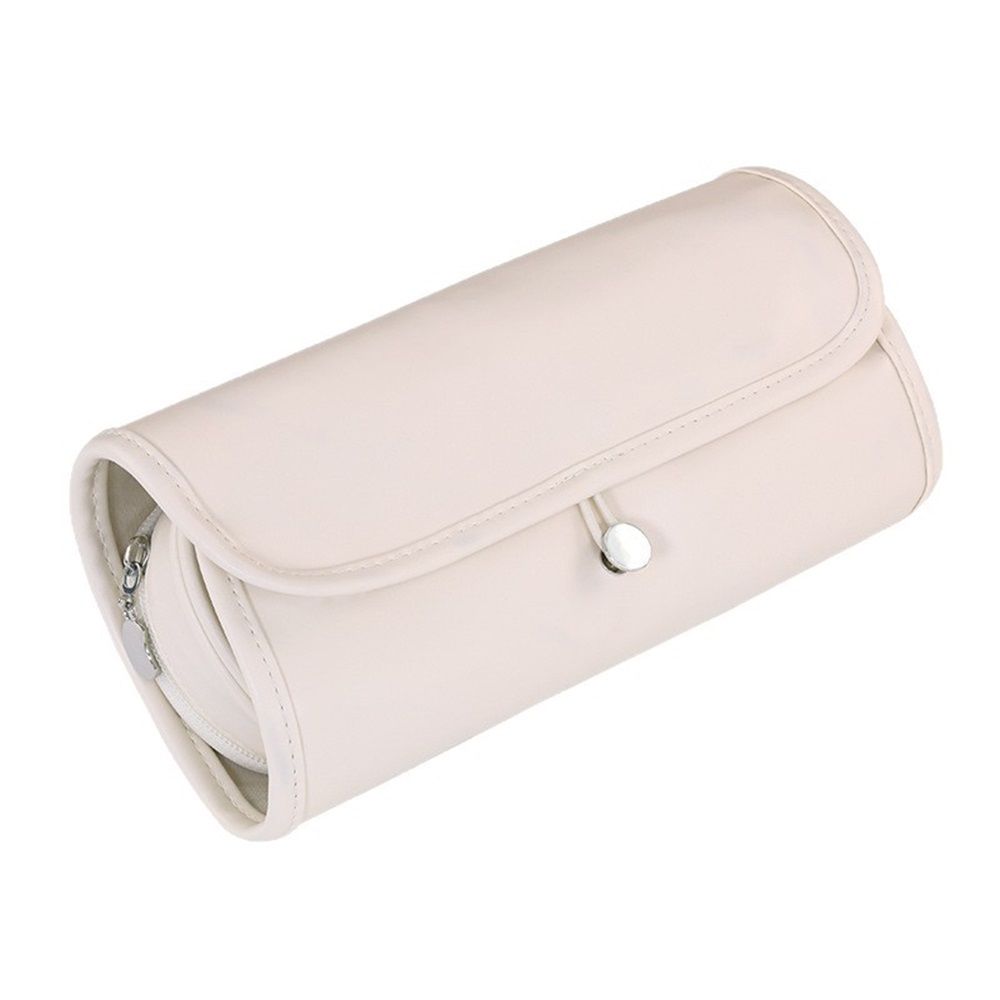 Ready Makeup Brush Organizer Bag - Multi Cosmetic Case, Makeup Brush Holder, Makeup Brush Case（milky apricot white,only bag）
