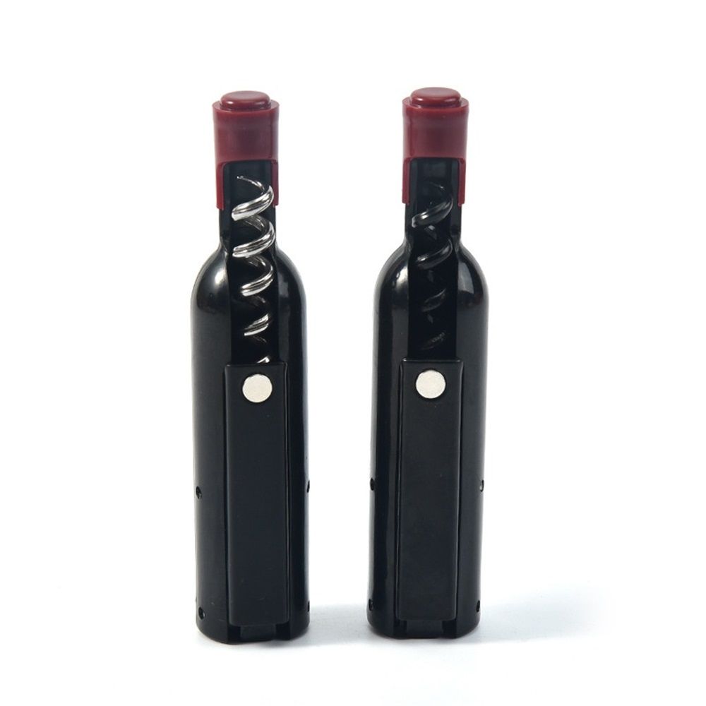 2 pack Magnetic Wine Bottle Corkscrew, Wine Opener Portable Screw Corkscrew Multifunction Wine Bottle Opener Black