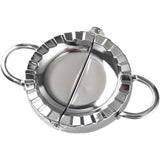 New Stainless Steel Ravioli Mould Dumpling Maker Wrapper Pierogie Pie Crimper Pastry Dough Press Cutter Kitchen Gadgets (Round Handle)