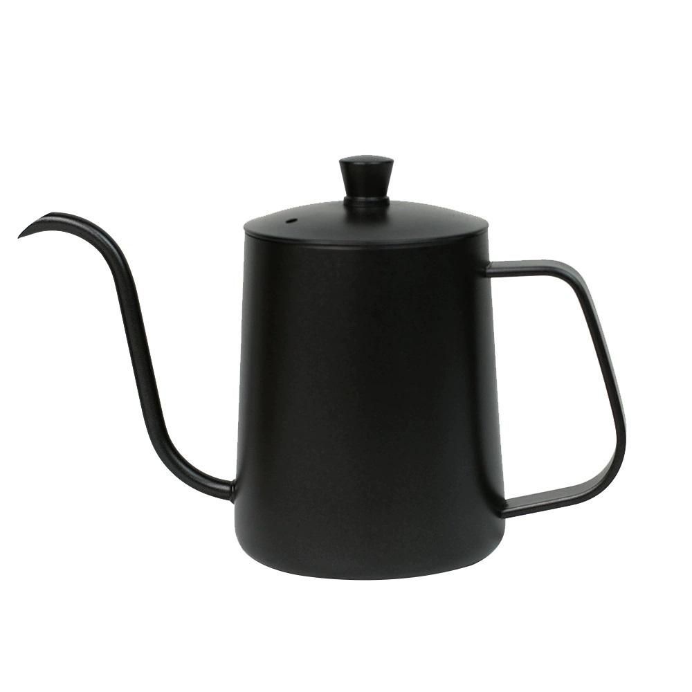 Gooseneck Pour Over Coffee Kettle 12 oz （350ml）Stainless Steel Hand Drip Long Narrow Spout  for Stove Top, black