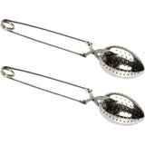 2 Pcs Brewing Spoons Hand Clip Design Tea Strainers Encrypted Filter Holes Tea Filter Tong for Loose Leaf Tea and Mulling Spices