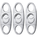Cigar Cutter Set (6 Pack), Guillotine Double Blade, Cigar Accessories for Men, Stainless Steel Smoking Accessories Tool, Portable Sharp Clean Cut - Silver