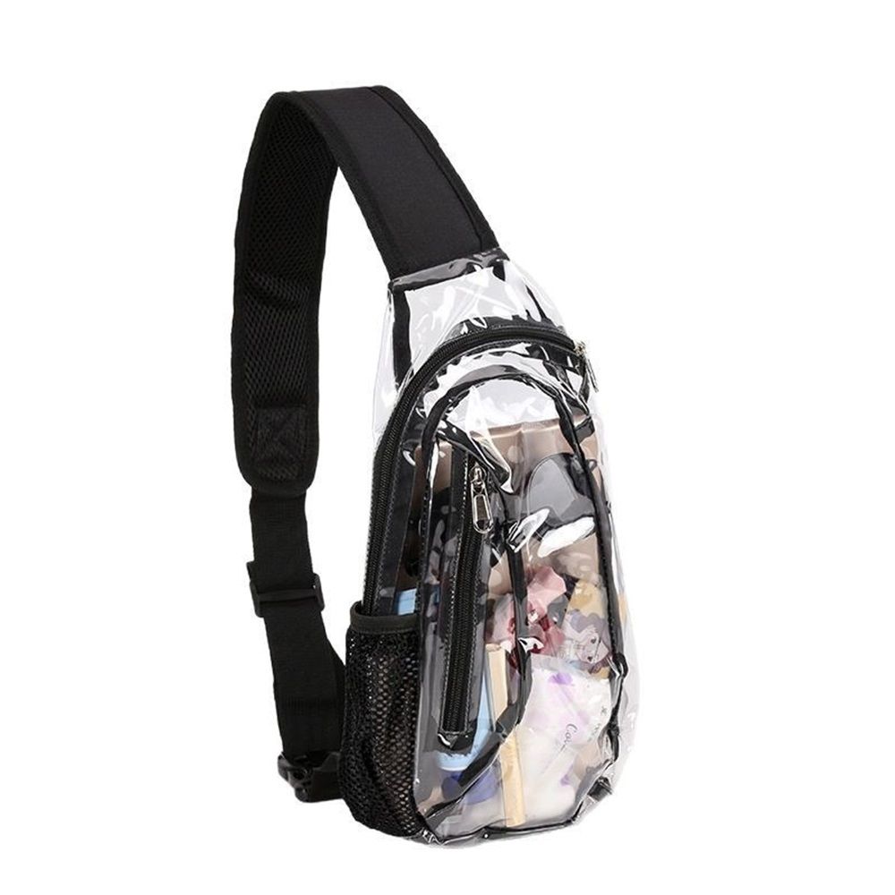 Clear Sling Bag, Stadium Approved Clear Bag, Transparent Chest Daypack for Hiking, Stadium or Concerts（only bag）
