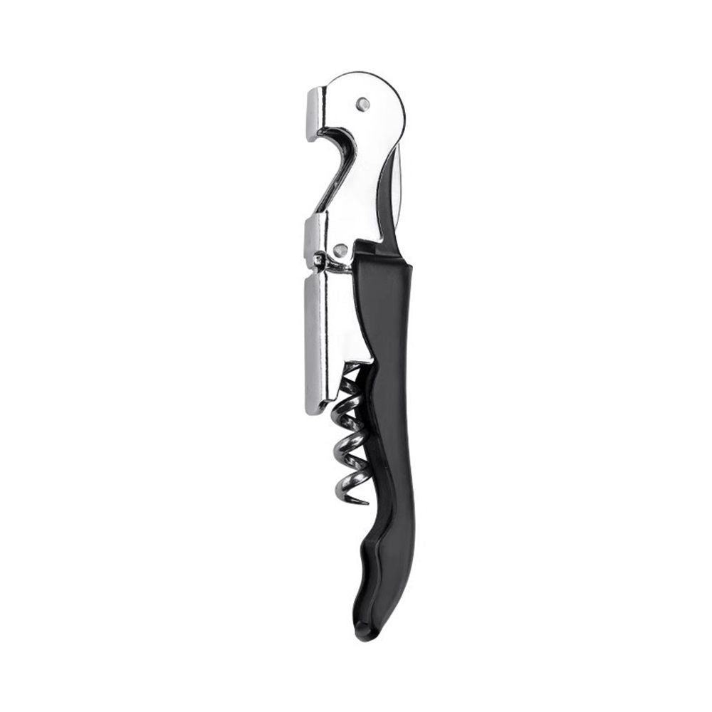 2 pack Double Hinged Waiter's Corkscrew Wine Opener, Stainless Steel Wine Bottle Opener with Built In Foil Cutter, Home Bar Tools, Bar Cart Accessories, Wedding Gifts（black）