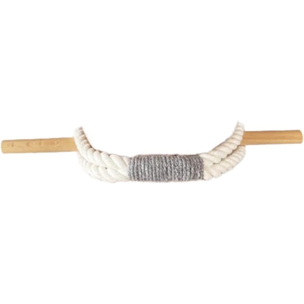 2 pack Curtain Tiebacks Rustic Holdbacks for Drapes, Farmhouse Tie Backs for Curtains, Jute Rope with Wood Club, Natural Boho Decor Shabby Chic Drapery Holder