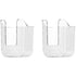 2 Pcs Bathroom Toilet Wall-Mounted Wet Wipes Dispenser Kitchen Wipes Wall Mount Storage Box (Transparent White)