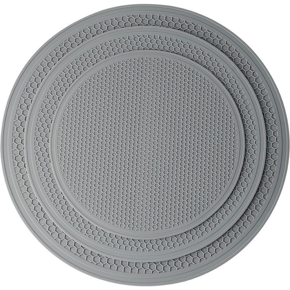 8 10 12 Inch Microwave mat, Multi-Purpose Hot Pad,Pot Holder,Baking,Drying, Silicone mats for Microwave,Dishwasher Safe - Splatter Guard, Set of 3,Grey