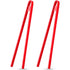 4 Pcs 11.6 Inch Silicone Tongs for Cooking Silicone Tweezer Toaster Tongs Long Heat Resistant Kitchen Grilling Serving Utensils for Food BBQ, Pan Fried Steak, Salad(Red)