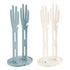 2 Pieces Kitchen Glove Holder Glove Drying Rack Dryer Plastic Mitten Rubber Rack Sink Stand Towel Hanger Reusable Towel Storage Holders for Sponge Food Bag Organizer, white + blue