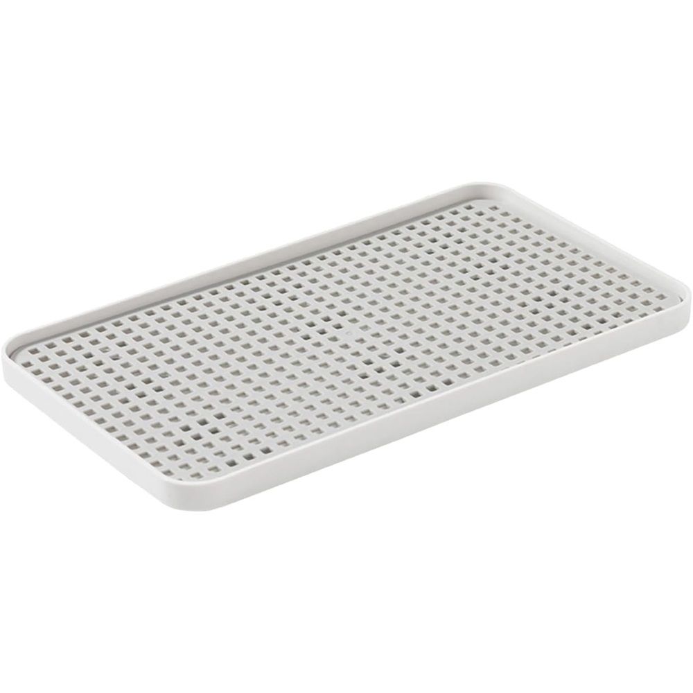2-Tier Drain Tray for Kitchen Counter, Detachable Plastic Dish Drainer Drying Rack, Multi-Functional Tea/Fruit/Vegetable Drain Board Caddy
