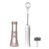 Milk Frother Wand for Coffee, Silent Coffee Foamer Drink Mixer,Handheld Frother Rechargeable Electric Whisk for Latte, Cappuccino, Hot Chocolate, Egg(Home and Travel Set White)