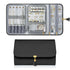 Black Jewelry Organizer, Vegan Leather Big Jewelry Travel Rolls with Clear Pockets, Tangle-Free Necklace Holder for Daily Jewels Earrings Rings Bracelets, Great Gifts for Women（excluding jewelry）