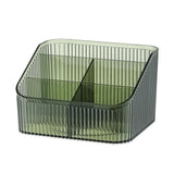 Makeup Organizer Cosmetics Storage Box, Large Capacity Make Up Brush Holder Organizer Vanity Accessories, Bathroom Countertops, Desk Storage Container, Cosmetic Display cases(Green,only box)