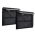 2 pack Heavy Duty Adhesive Mount Closable Boat Storage Bag, Mesh Organizer with Reflective Strips & Hook-and-Loop Fastener for Boat Gear, Fishing Tackle, Home Use(25*34cm)