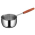 Chocolate melting pot, small pan, sauce pan,stainless steel with pouring port and wooden handle, used for melting chocolate and heating milk,butter warmer