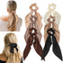 6 PCS Hair Scarf Scruncheis for Women Knotted Bow Hair Ties Elastic Bands Satin Hair Ribbon Scrunchy Ponytail Holder for Women and Girls（six different colors）
