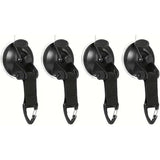 4 PCS Suction Cups Heavy Duty with Hooks,Outdoor Strong Suction Cup Wall Anchor for Camping Tarp Accessory,Car Side Awning,RV Boat Window Glass Camping Trap