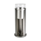 2 in 1 Round Cosmetic Cotton Pad Holder, Stainless Steel Cotton Swabs Make up Pads Dispenser Organizer Box Holder with acrylic Lids for Bathroom Vanity Storage