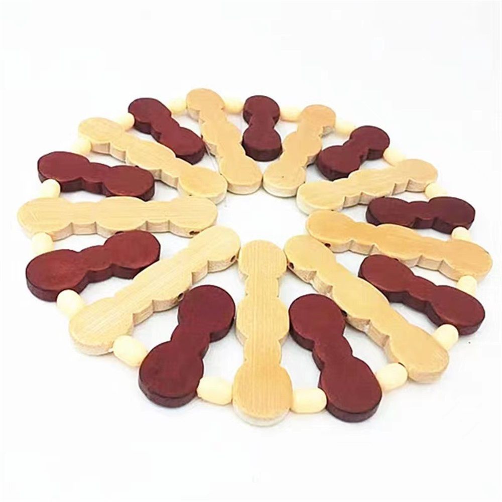 Set of 3 Small Handmade Wooden for Hot Dishes - 6.29in- Coasters and Hot Pads - Great Kitchen Gift Idea（rotundity）