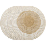 Dining Placemats Set of 4 | linen-cotton Table Mat - 14 in Diameter | Handmade Style for Dinner Plates