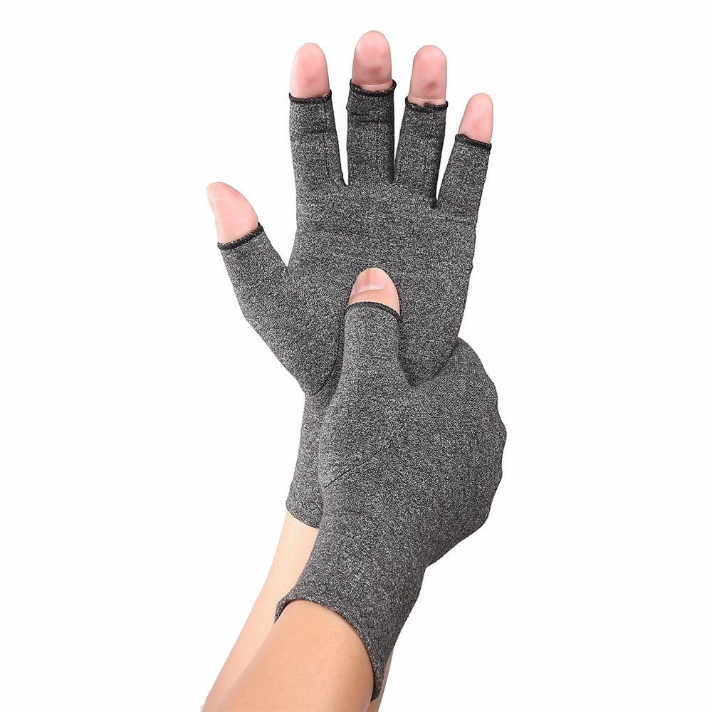 1 Pair Original Arthritis Compression Gloves for Women & Men - Fingerless Hand Support for Arthritis Pain, Carpal Tunnel, Swelling & Poor Circulation - Everyday Wear - M