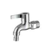 Alloy Outdoor Faucet, Interface Wall-Mounted Faucet, Used for Bathroom Mop Sink, Balcony and Garden（Silver）
