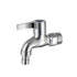 Alloy Outdoor Faucet, Interface Wall-Mounted Faucet, Used for Bathroom Mop Sink, Balcony and Garden（Silver）