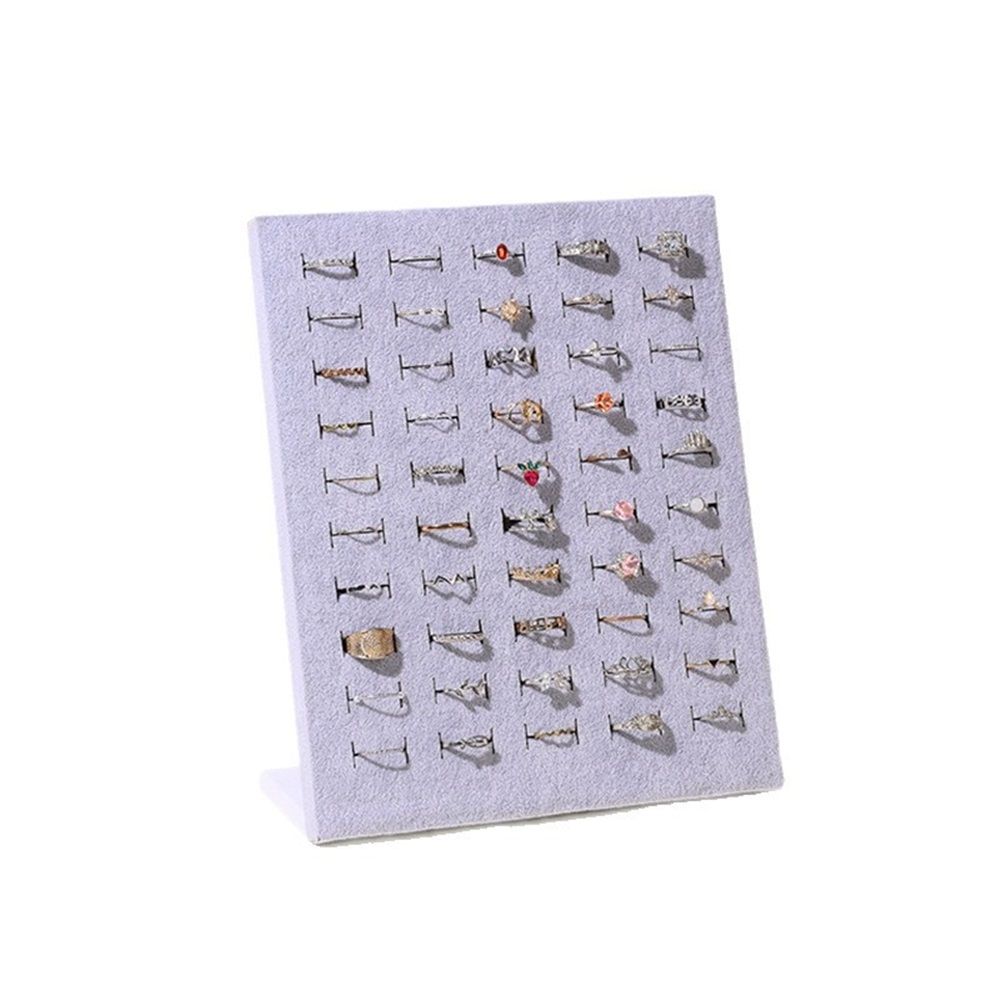 Ring Holder Stand, 50 Slots Jewelry Ring Display Storage Holder, Finger Jewelry Pad Showcase Organizer for Home or Store Sell Show（Only jewelry box）