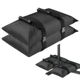 Umbrella Base Weights Sand Bags, 2 Pack 45lbs Fillable Weight Bags to Hold Things Down, Black Weighted Base Sandbags for Outdoor Furniture Patio Cantilever Umbrellas Stand (Without Sand)