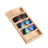 1 Pack Bamboo Sunglasses Display Tray Eyewear Storage Case for Home or Office, Tray Display Showcase Organizer Box (Only storage box)