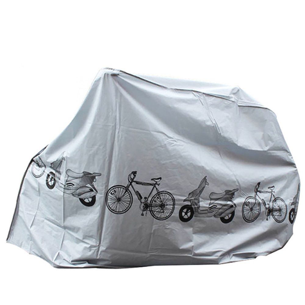 2 pack UV protector cover dustproof Bike Rain Dust Cover Waterproof Outdoor Gray For Bike Bicycle Cycling（Only rain cover）